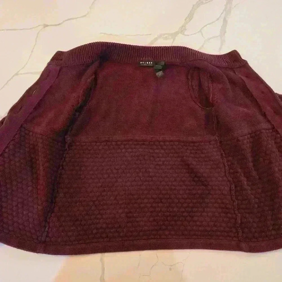 Axcess Womens Cotton Button Front Knit Cardigan Sweater Wine Red Size Medium - Picture 7 of 9